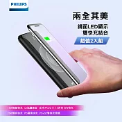 PHILIPS飛利浦 10000mAh 20W Qi無線充電行動電源 DLP9520CB/11 超值二入組