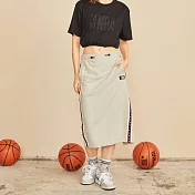 NBA 女款 側邊織帶 開岔 長裙-3422150171 S 灰色