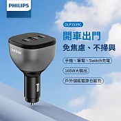 PHILIPS飛利浦 黑金剛 PD 140W 快充車充組(附充電線) DLP3539C