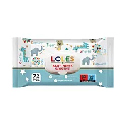 【即期品2026.04.27】LOLE’S 無酒精溫和潔膚濕紙巾-有蓋72片 (動物樂園)-代理商公司貨