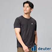 【deuter 德國】男款吸濕排汗輕薄短袖T恤DE-T2401M*- M 黑