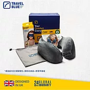 【Travel Blue 藍旅】 頸枕舒適禮盒 高階慢回彈記憶棉 機場免稅同款 U型枕 護頸枕 旅行頸枕 保固24月 灰色禮盒