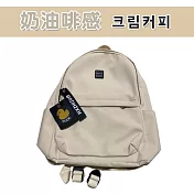 【DIVA】韓系學院風清量防潑水抗震雙肩旅行後背包 (多層收納空間 減震設計書包 旅行後背包)  奶油啡感
