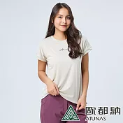 【ATUNAS 歐都納】女款ATUNAS-TEX吸濕排汗短袖T恤A2TS2313W*- XS 沙色