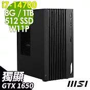 MSI PRO DP180 14-276TW(i7-14700/8G/1TB+512G SSD/GTX1650-4G/W11P)