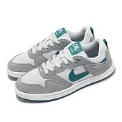 Nike 滑板鞋 SB Alleyoop GS 大童 女鞋 灰 綠 麂皮 休閒鞋 CJ0883-003