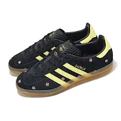adidas 休閒鞋 Gazelle Indoor W 女鞋 黑 黃 粉紅小花 復古 德訓鞋 愛迪達 IF4490 23.5cm BLACK/YELLOW 23.5cm BLACK/YELLOW