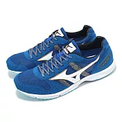 Mizuno 競速跑鞋 Wave Emperor Japan 4 男鞋 藍白 日本製 麂皮 回彈 運動鞋 美津濃 U1GD1920-91