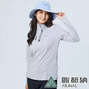 【ATUNAS 歐都納】女款羊毛長袖POLO衫A1PS2316W- XL 灰