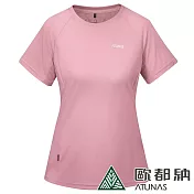 【ATUNAS 歐都納】女款POLARTEC POWER DRY短袖T恤A2TS2323W- XL 玫瑰粉