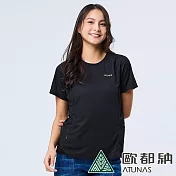 【ATUNAS 歐都納】女款POLARTEC POWER DRY短袖T恤A2TS2323W- XL 黑