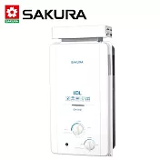 【SAKURA 櫻花】10L 抗風型屋外傳統熱水器 GH1021 (桶裝瓦斯LPG) RF式 送安裝