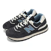 New Balance 休閒鞋 574 男鞋 女鞋 黑 藍 麂皮 經典 復古 情侶鞋 NB U574LGBP-D