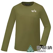 【ATUNAS 歐都納】中性款無痕山林長袖T恤A6TS2399N- XS 墨綠