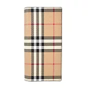 BURBERRY Vintage check 經典格紋對開長夾(卡其)