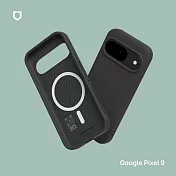 犀牛盾 Google Pixel 9/9 Pro(6.3吋) SolidSuit (MagSafe 兼容) 防摔背蓋手機保護殼 - 經典黑