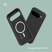 犀牛盾 Google Pixel 9 Pro XL(6.7吋) SolidSuit (MagSafe 兼容) 防摔背蓋手機保護殼 - 經典黑