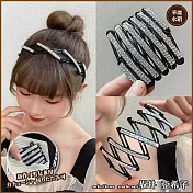 『?井.亞希子』日系華麗系伸縮便攜式珍珠水鑽折疊髮箍 -華麗水鑽