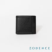 ZODENCE BLUENOTE進口牛皮4卡零錢袋短夾  黑