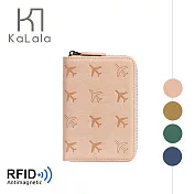 KaLala 狂想飛行壓紋 RFID防盜刷登機護照夾/證件收納包 淡粉