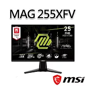 msi微星 MAG 255XFV 24.5吋 電競螢幕 (24.5＂/1920x1080/16:9/250Hz)