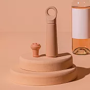 《Vacu Vin》Loop抽真空器+酒瓶塞 | 紅酒塞 真空瓶塞 保鮮瓶塞 葡萄酒塞 - 珊瑚橘