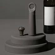 《Vacu Vin》Loop抽真空器+酒瓶塞 | 紅酒塞 真空瓶塞 保鮮瓶塞 葡萄酒塞 - 石墨灰