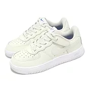 Nike 童鞋 Force 1 Low EasyOn LV8 1 PS 中童 米白 藍 休閒鞋 FV6104-100