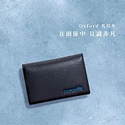 Crocodile鱷魚皮件 名片夾 風琴式名片夾 3卡夾 Oxford系列-0103-11106-黑藍兩色 -黑色