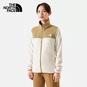 The North Face W POLARTEC100 ZIP-IN JACKET - AP 女刷毛外套-白-NF0A81SRROR L 白色