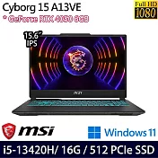 【MSI】微星 Cyborg 15 A13VE-650TW 15.6吋/i5-13420H/16G/512G SSD/RTX4050/Win11/ 電競筆電