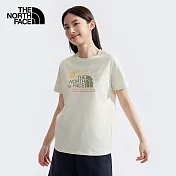 The North Face W S/S BTS GRAPHIC?STD TEE - AP 女短袖上衣-米白-NF0A8ASMQLI XL 白色