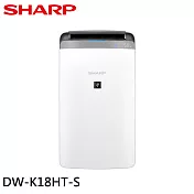 SHARP 夏普 18公升 一級 自動除菌離子衣物乾燥抗黴除濕機/星耀銀 DW-K18HT-S