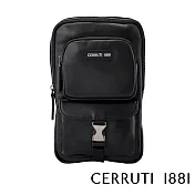 【Cerruti 1881】限量2折 義大利頂級斜肩包 全新專櫃展示品(黑色 CEBO06339N)