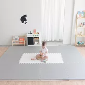 【Pato Pato】嬰幼兒防摔專用60x60x3cm 4片(贈收納袋)- 灰＆白
