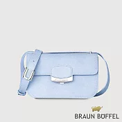 【BRAUN BUFFEL 德國小金牛】台灣總代理 雅拉 大斜背包-淡藍色/BF851-11-CBL