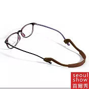 seoul show首爾秀 矽膠超彈運動可調節太陽眼鏡鍊光學眼鏡防丟鍊 咖啡