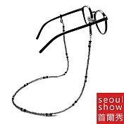 seoul show首爾秀 隔花串珠兩用口罩掛繩鏈墨鏡平光眼鏡鍊老花近視防丟鍊  灰色