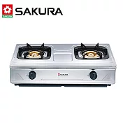 【SAKURA 櫻花】二口全白鐵安全爐臺爐 G632K/G632KS (桶裝瓦斯/LPG) 送安裝