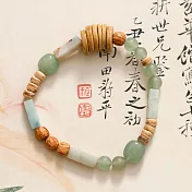 【水星記】新中式天然綠東陵椰殼枯木逢春古風串珠手鍊