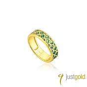 【Just Gold 鎮金店】幻彩龍麟 黃金戒指(簡約版)港圍 15 黃金