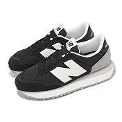 New Balance 休閒鞋 237 男鞋 女鞋 黑 白 灰 麂皮 緩衝 復古 情侶鞋 NB MS237LBK-D