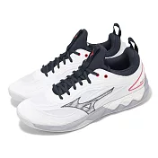 Mizuno 排球鞋 Wave Luminous 3 男鞋 白 灰 緩衝 襪套 室內運動 羽排鞋 美津濃 V1GA2420-21