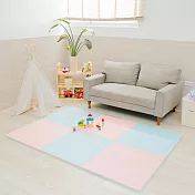 【Pato Pato】嬰幼兒防摔專用60x60x2cm 6片(贈收納袋)- 淺粉＆天藍
