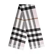 BURBERRY 經典格紋羊絨圍巾 粉色