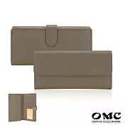 【OMC】納帕18卡1照雙面收納牛皮長夾4103 可可色