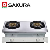 【SAKURA 櫻花】二口聚熱焱安全爐嵌入爐 G6160Y/G6160YS (天然瓦斯/NG1) 送安裝