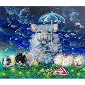 【玲廊滿藝】猗娃-陪你去看流星雨45.5x53cm