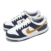 Nike 休閒鞋 Dunk Low GS 大童 女鞋 海軍藍 金 低筒 復古 FB9109-111