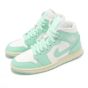 Nike 休閒鞋 Wmns Air Jordan 1 MID 女鞋 男鞋 藍 米白 中筒 AJ1 BQ6472-132